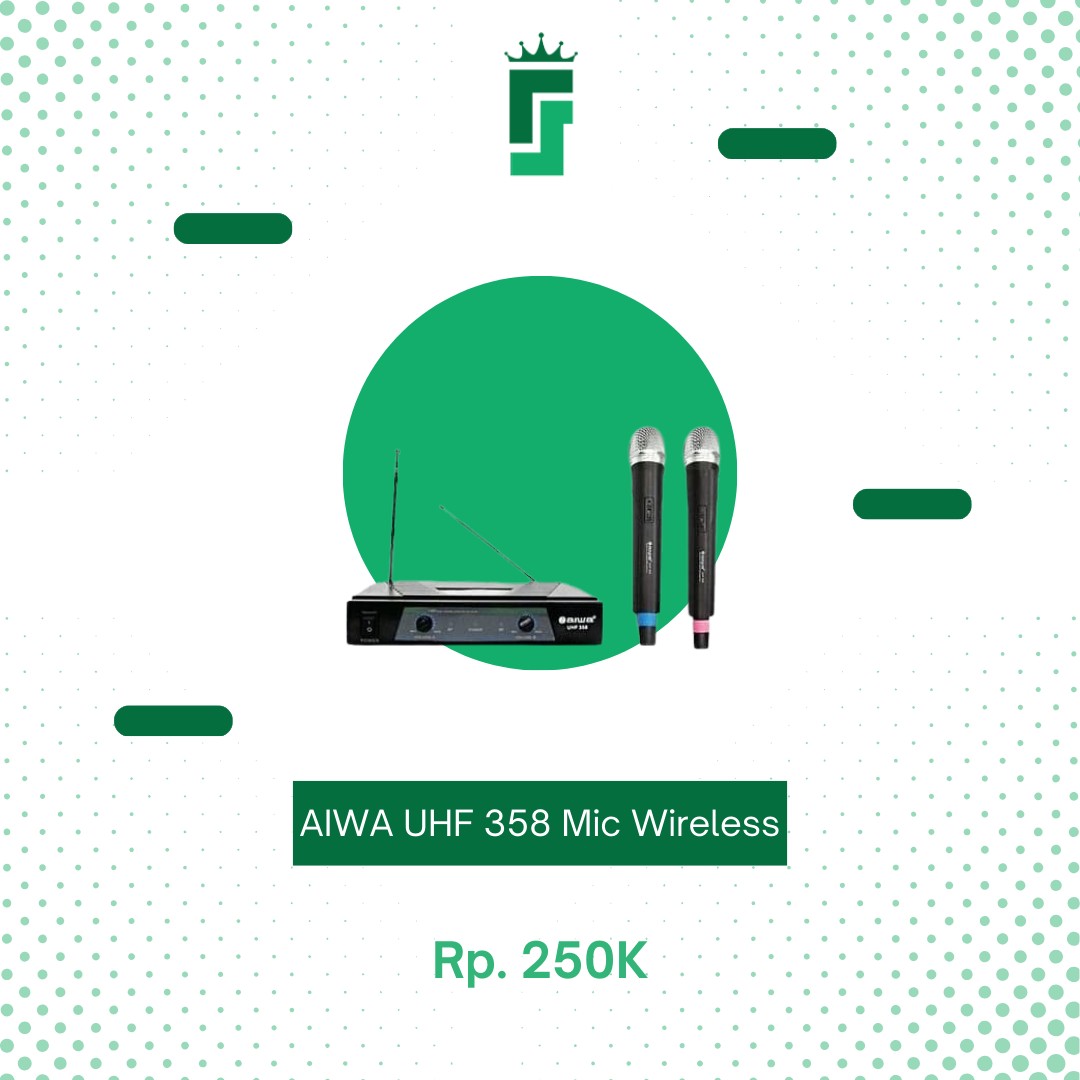 Mic Wireless Aiwa UHF 358