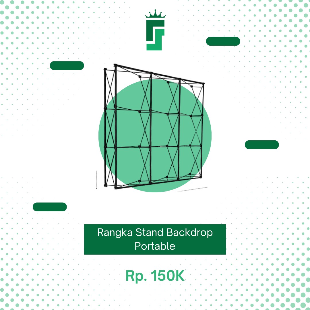 Rangka Stand Backdrop Portable