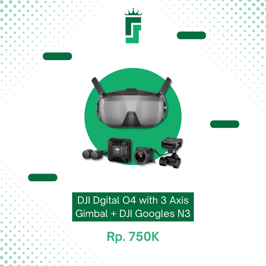 DJI Dgital O4 with 3 Axis Gimbal + DJI Googles N3