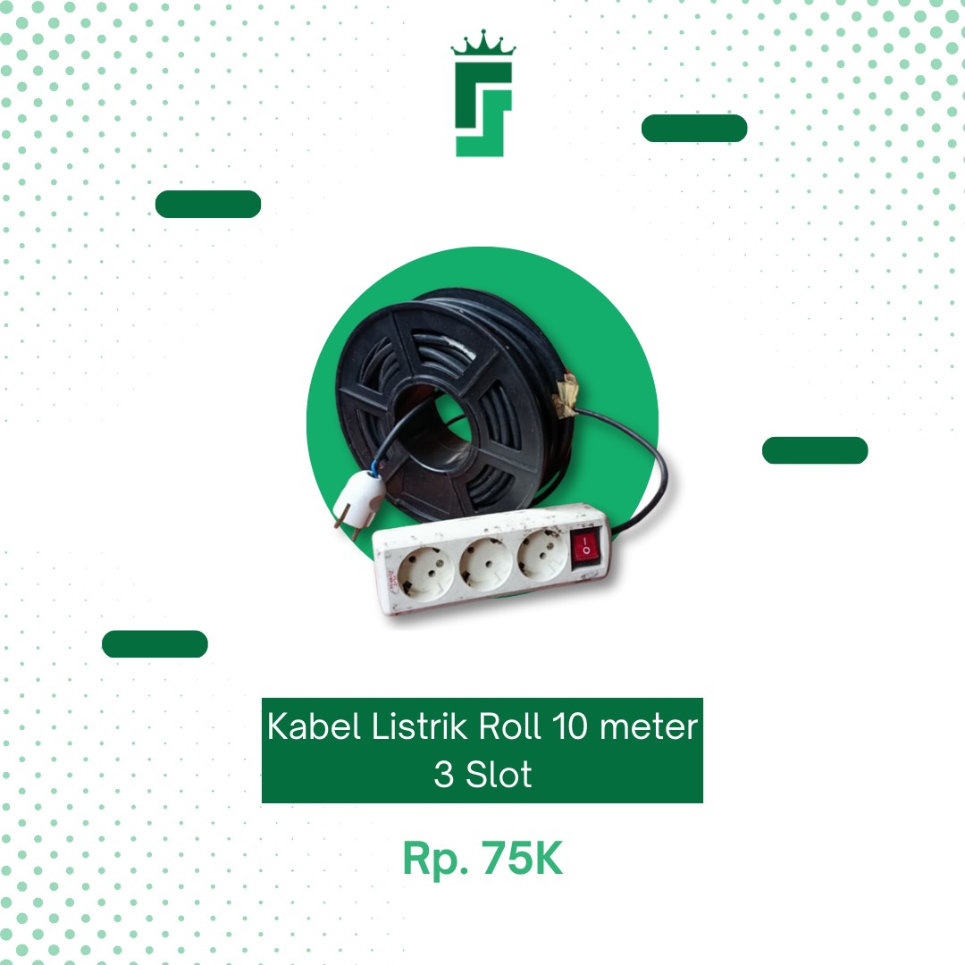 Kabel Roll 10 Meter 3 Slot
