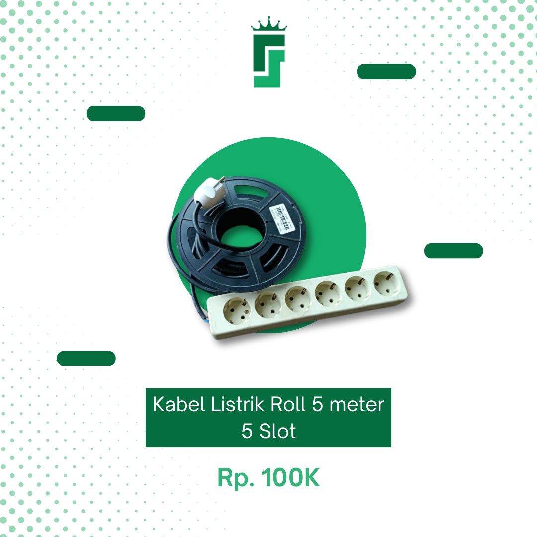 Kabel Roll 5 Meter 5 Slot