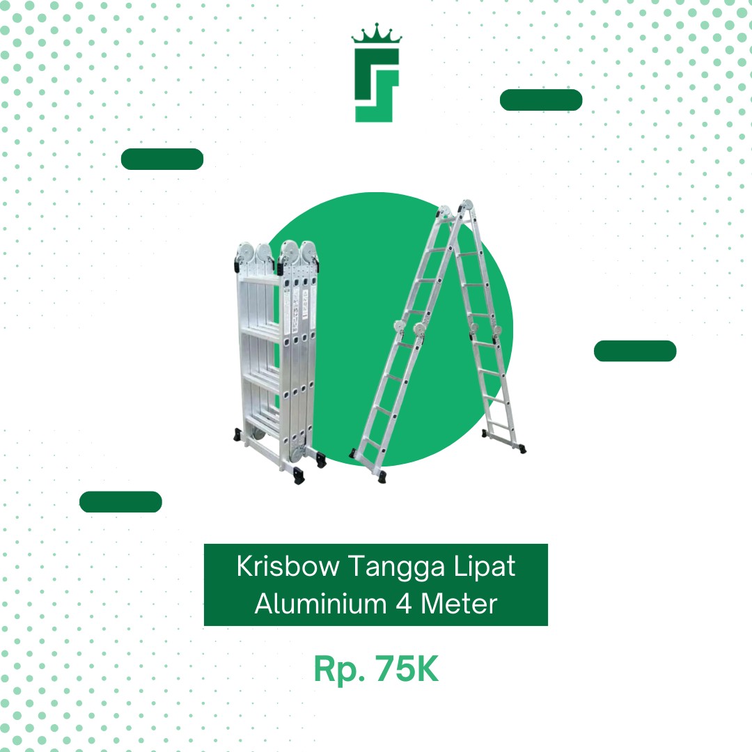 Krisbow Tangga Lipat Aluminium 4 Meter